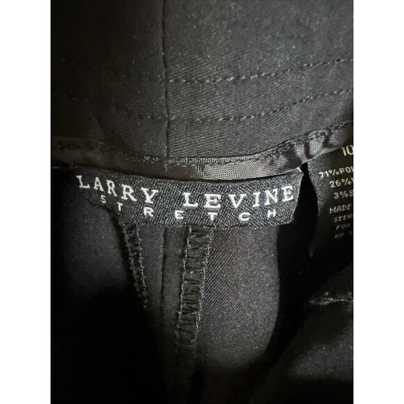 Larry Levine Women's 10 Black Contemporary Button Wide Leg Pocket Capris - Picture 7 of 9